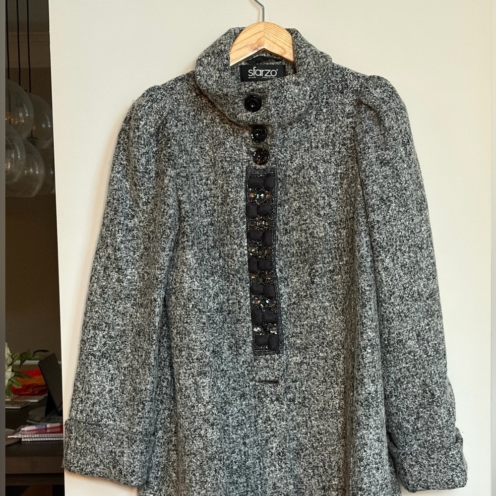 Sfarzo Coat Wool Blend Tweed‎